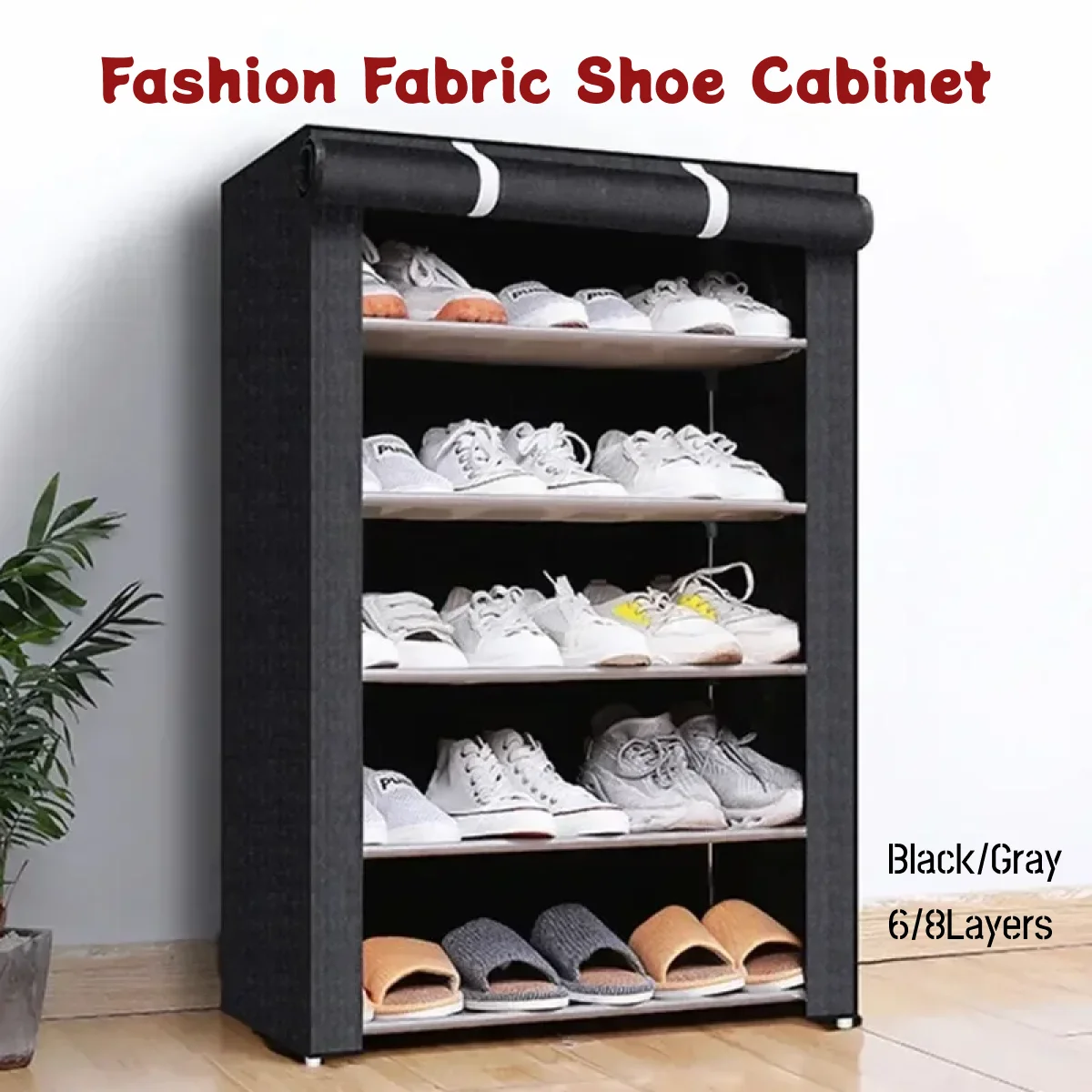 Dustproof Shoe Storage Rack Organizer Multilayer Nonwoven Shoes Storage Cabinet Home Hallway Space-saving Cabinets Shoe Shelf