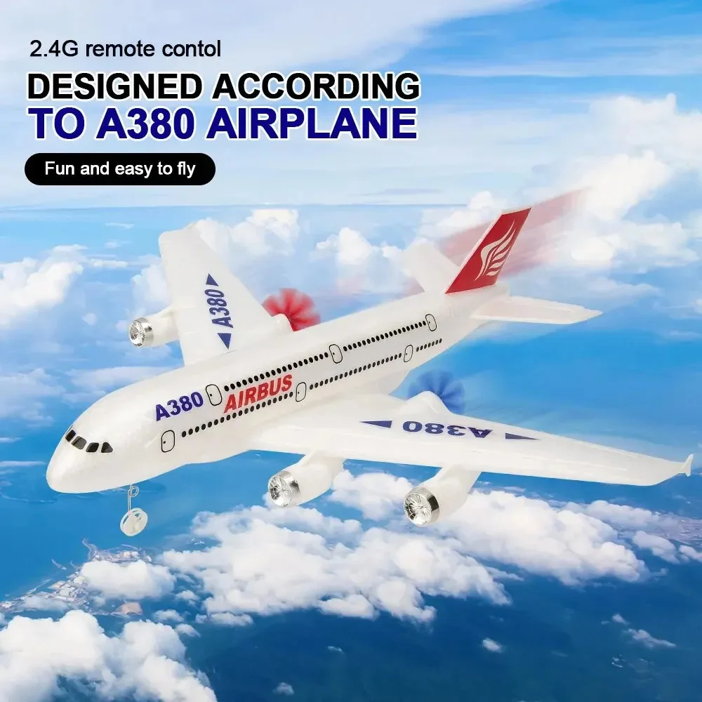 HW30 A380 Airbus RC Airplane 2.4G Fixed Wing Boeing 747 Remote Control Aircraft Outdoor RC Plane Model Toys for Children Boys