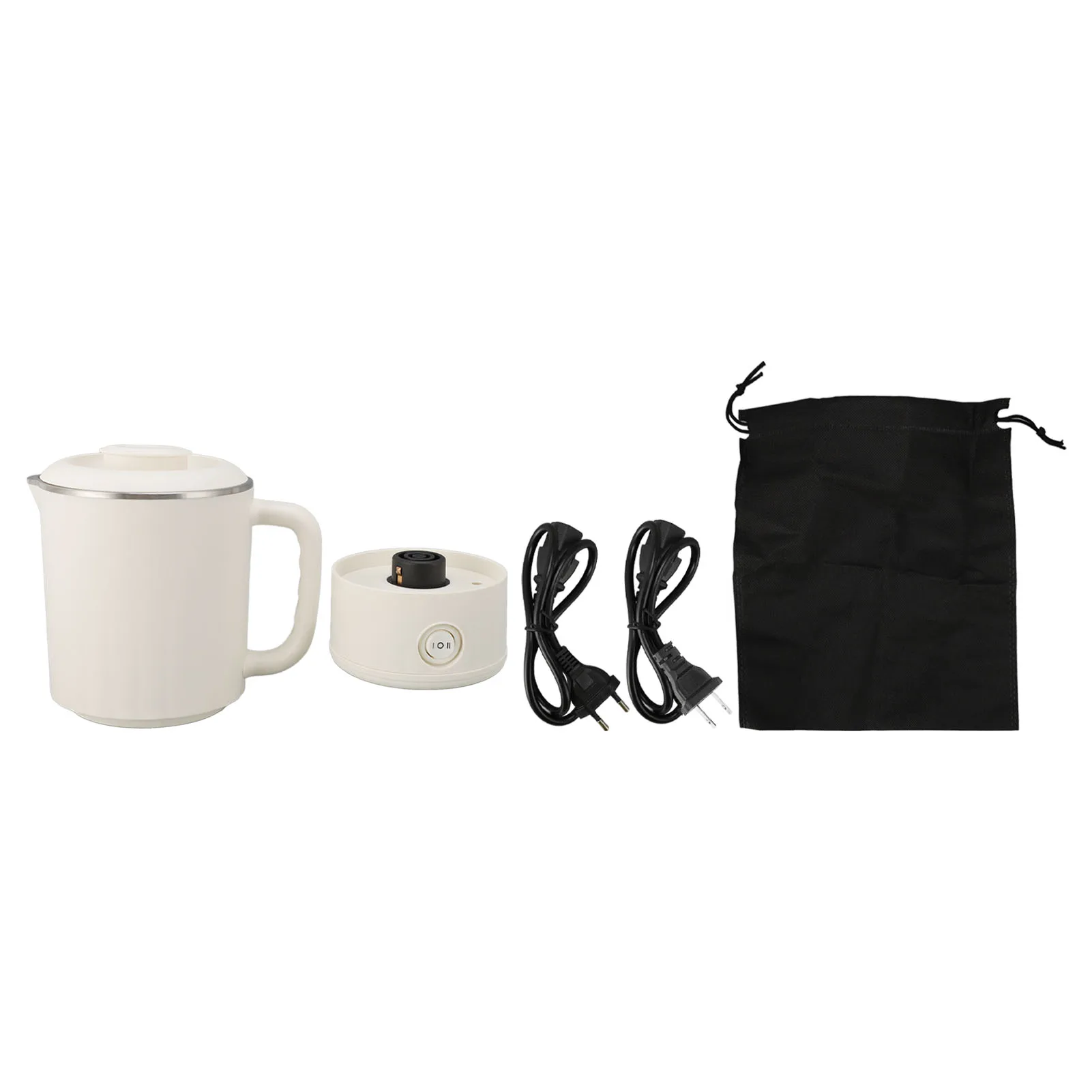 Дорожный электрический чайник 600 Вт 600 мл из нержавеющей стали 304, портативный бойлер для горячей воды, нагреватель для чая, кофе