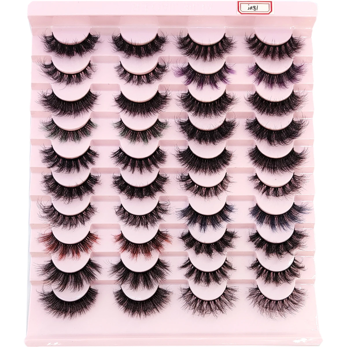 AMSDCN 20 Double Eyelash Natural Fluffy Thick Artificial Mink Eyelash Long lasting Fluffy Dramatic Curling Eyelash Extension