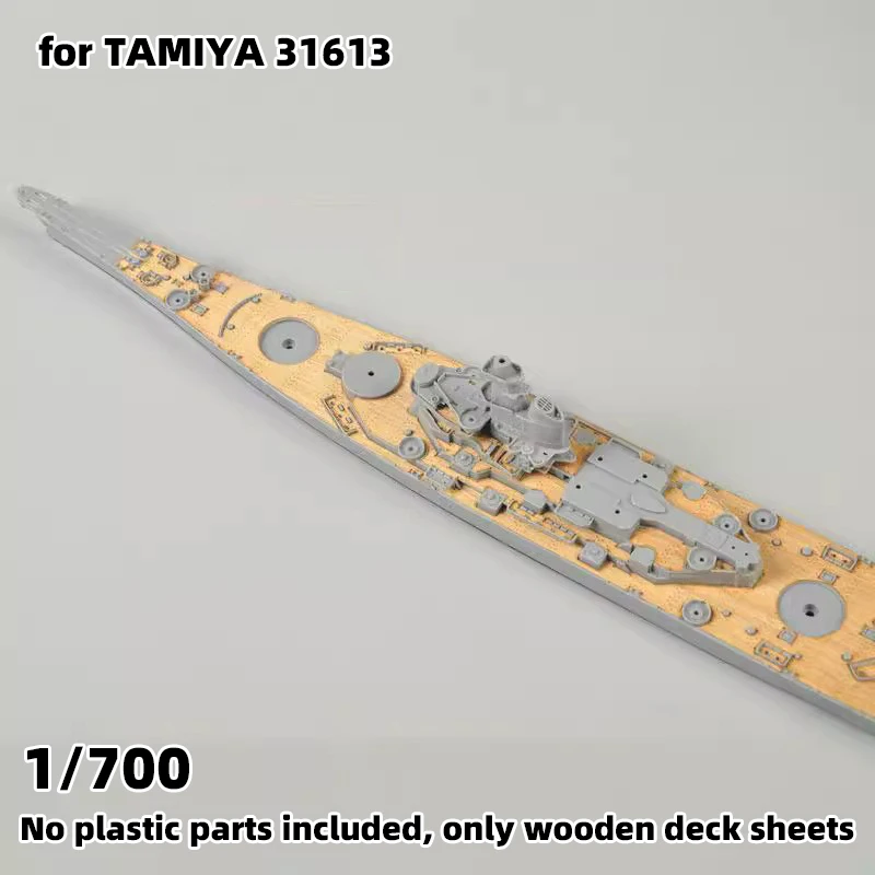 Modellteile, lasergeschnittene Holzdeckplatte mit selbstklebender Ankerkette für Tamiya 78029 31613 USS Missouri BB-63 1/350 1/700 – Detail 2