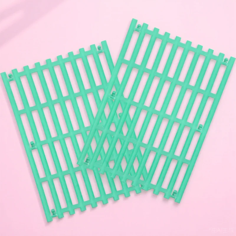 

2Pcs Rabbit Cage Mat Heavy Duty Plastic Floor Pad for Rabbits Hamsters Guinea Pigs Anti-Slip Easy Clean Cage Resting Surface