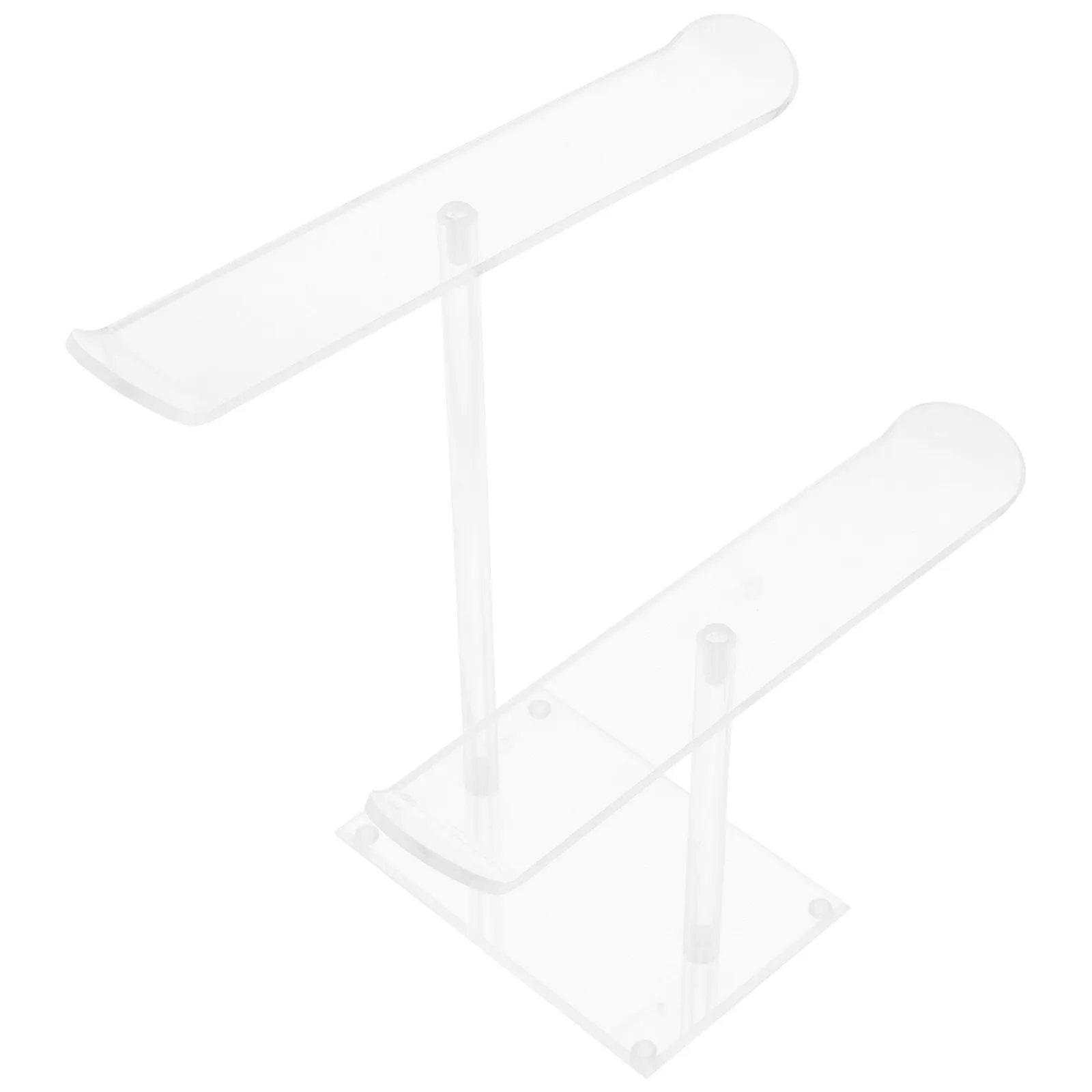 2-Tier Acrylic Hair Hoops Stand Transparent Scrunchies Holder for Desktop Home Store Use Tangle-Free Bracelet Bangle Display