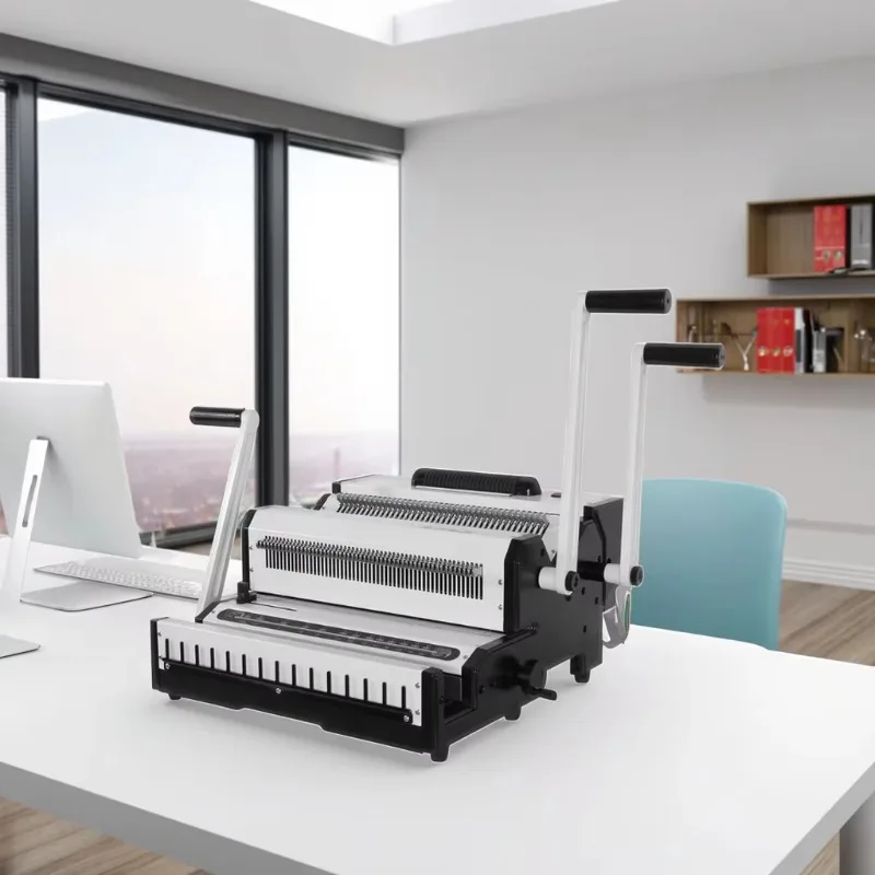 Hochwertige multifunktionale integrierte Kämm- und Bindemaschine, manuelle Gewindeschneidemaschine