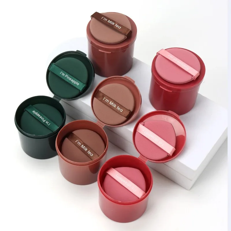 Karsyngirl 7Pcs/Box Strawberry Cosmetic Puff Set Double Side Women Soft Makeup Sponge Beauty Make up Powder Tools