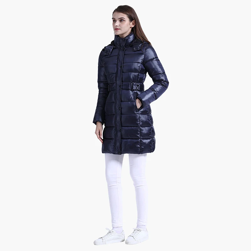 SANTELON Winter Long Parkas With Hooded Thick Windproof Warm Puffer Jackets For Women Fashion Coats Casual Waterproof Outerwear