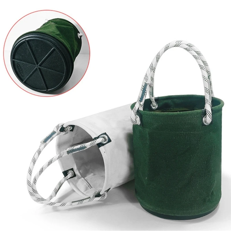 40*30cm Large Bucket Tool Bag Multi Tool Portable Rugged Canvas Storage Bag for Framer Woodworker Electrician Mechanic