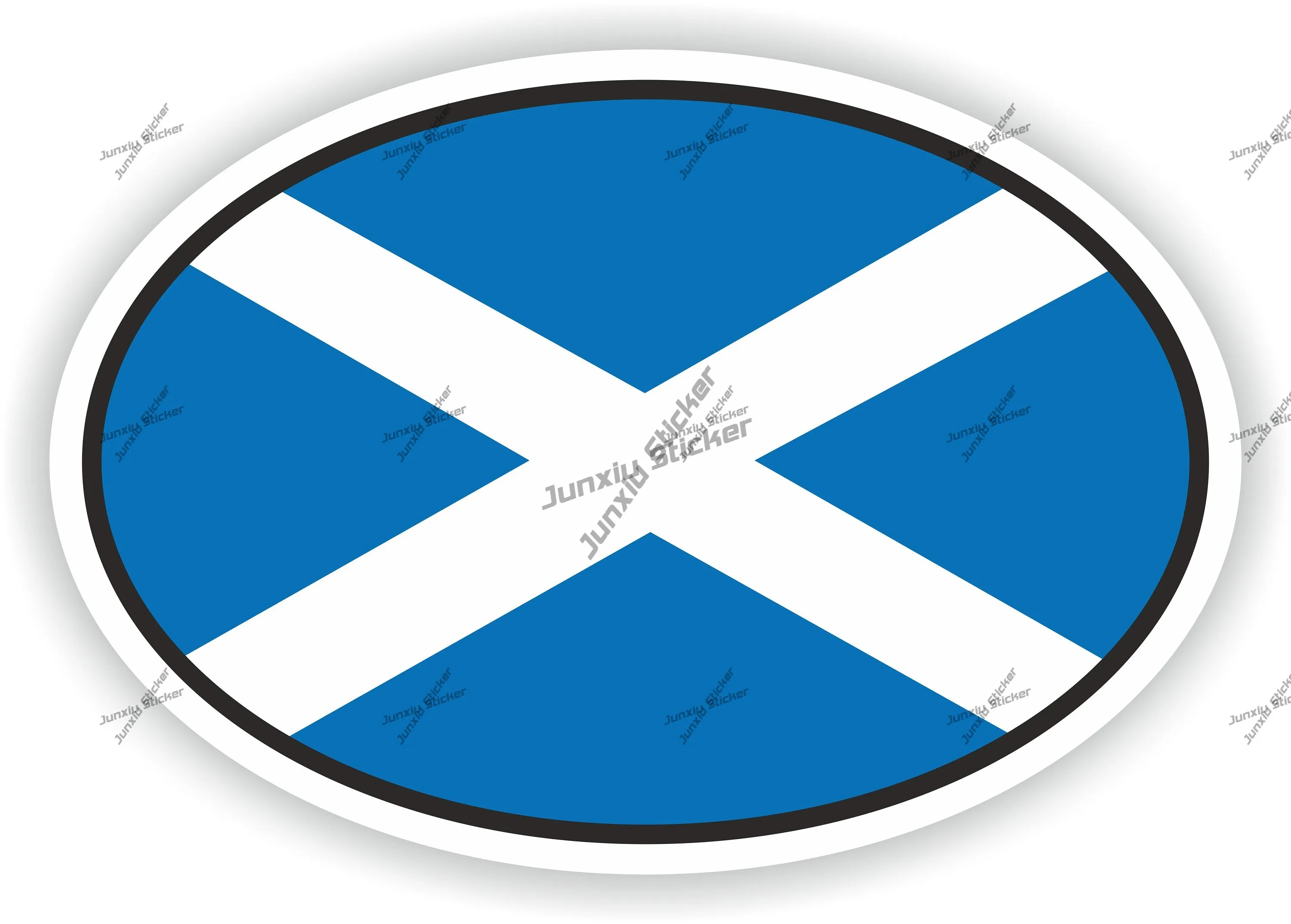 

Scotland Oval Flag Sticker Suv Van Rv Trailer Vehicle Parts Accessories For The Car Cover Scratches Decoration Phone Trunk Guita