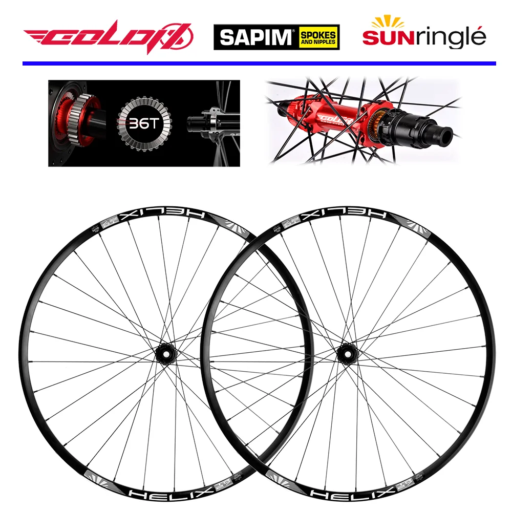 

GOLDIX GDX240 Manual 27.5 29 BOOST Compatible SHIMANO SRAM Flywheel 28 32 36H Quick Release Barrel Axle Mountain Road Bike Wheel