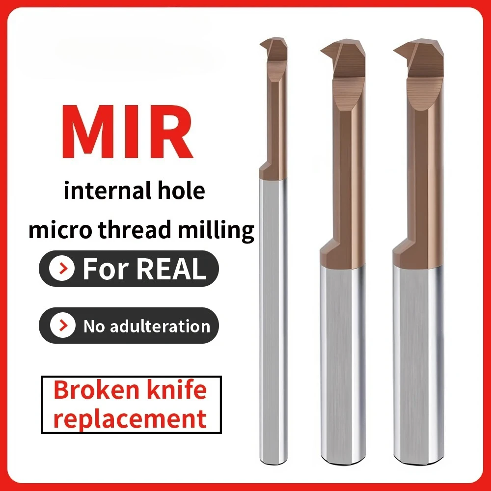 

Carbide MIR Inner Hole Micro Threaded Mills for Small Holes & Turning MIR-3-A60-L15