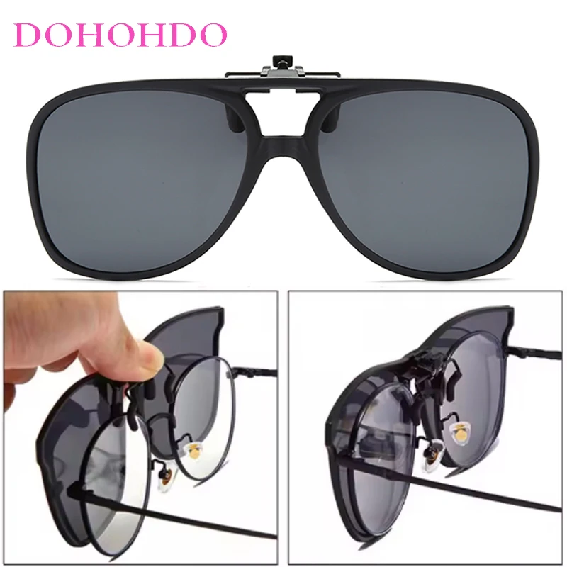 

Men Women Polarized Night Vision Flip Up Clip On Sunglasses Vintage Anti Glare Lens Pilot Driving Sports Sun Glasses UV400 Очки