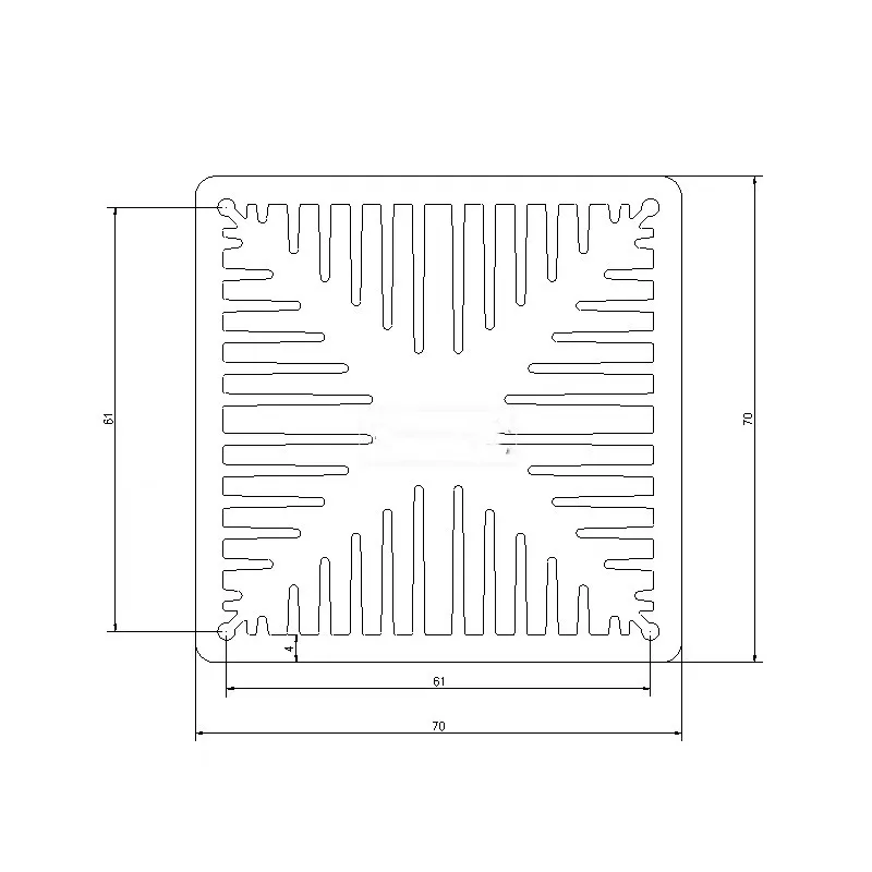 

1 шт., 70*70*450 мм, радиатор для ветрового туннеля, модуль усилителя с защитой от дрона, радиатор, мощные трубки, профили радиатора с воздушным охлаждением