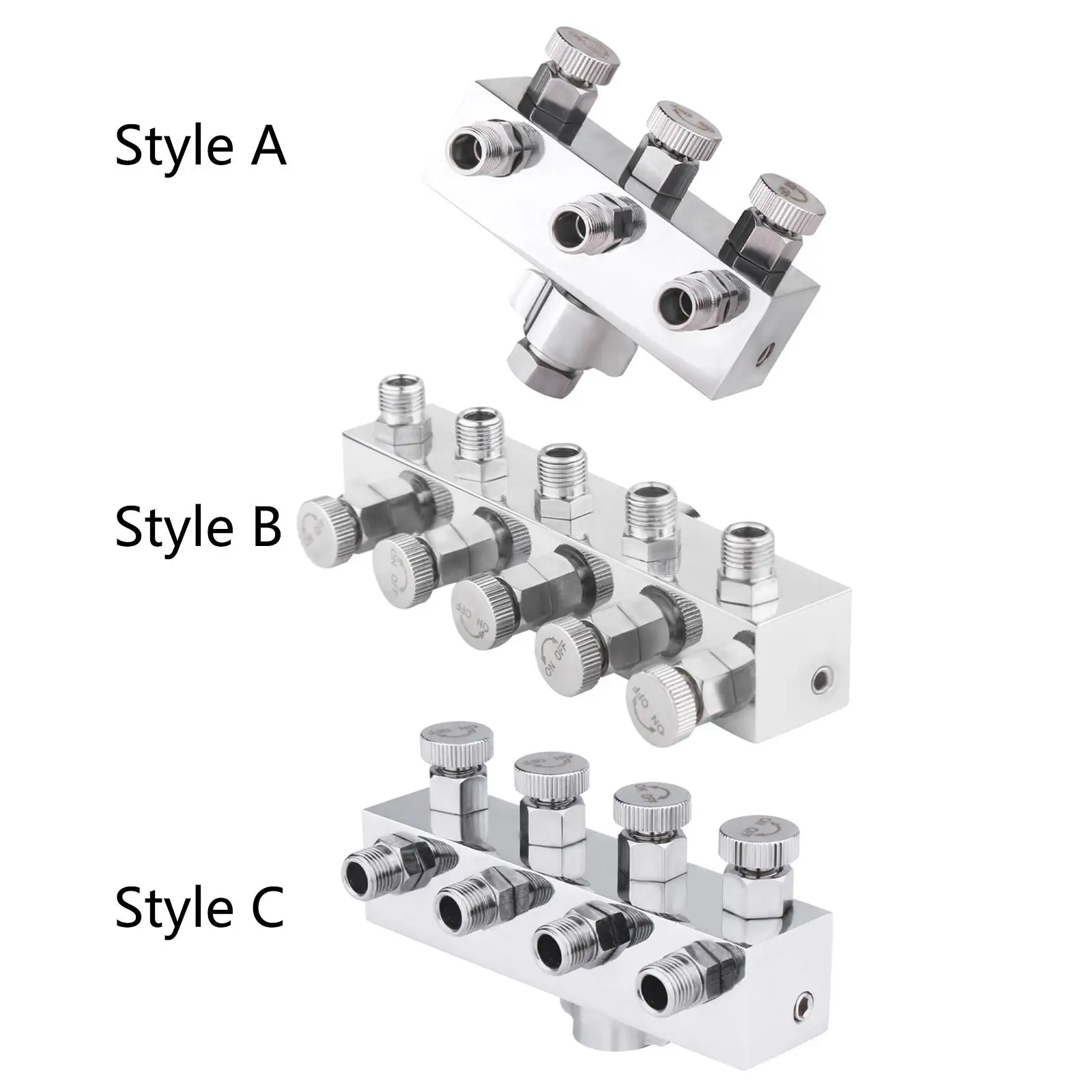 Adjustable Airbrush Adapter Copper Hose Splitter with Shutoff Valves for Airbrush Machine and Models