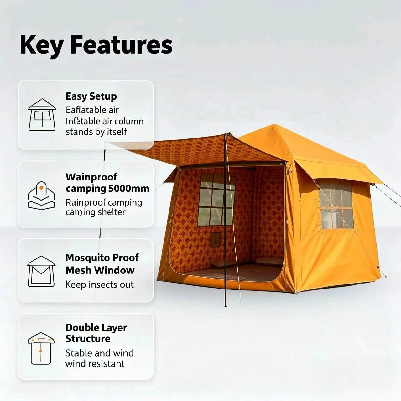 Arabian Desert Event Tent Outdoor Portable Middle East Tent Inflatable Air Tent Oxford Fabric Outdoor Glamping Majlis Tent With