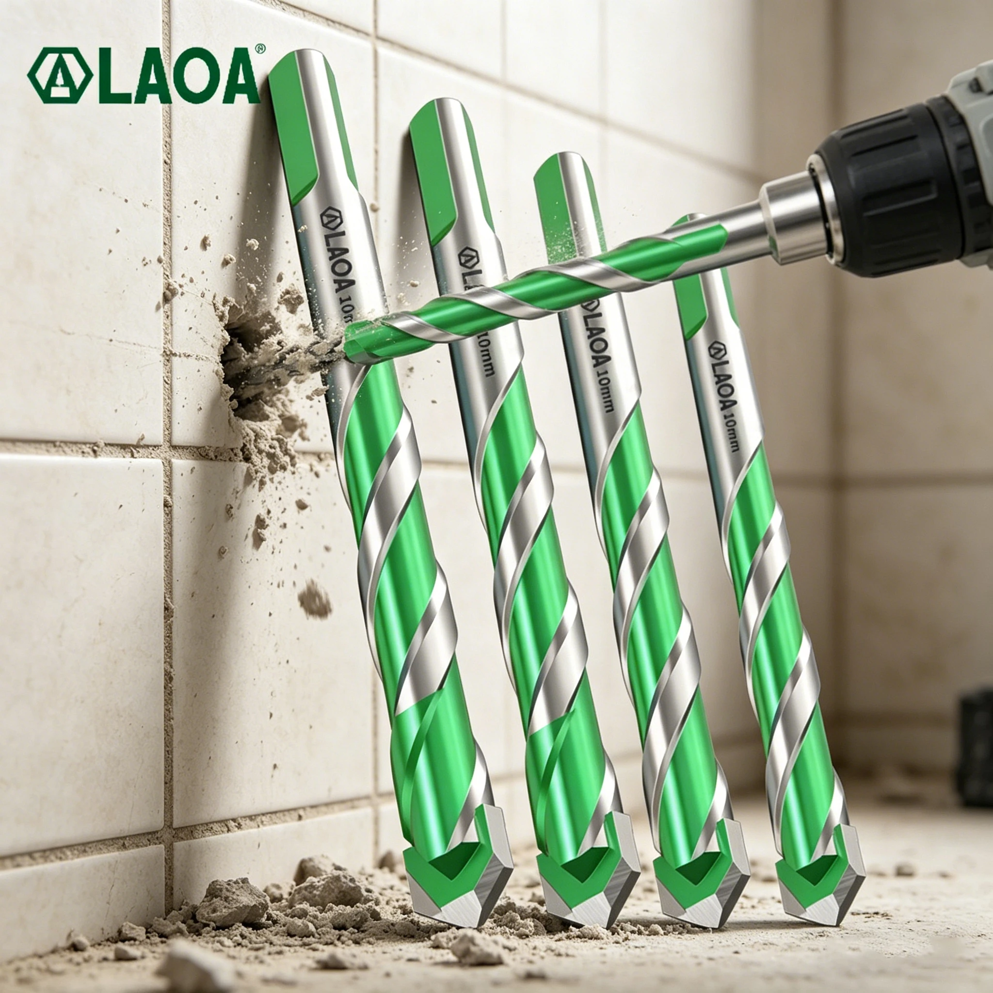 LAOA Diamantbohrer für Fliesen, Glas, Beton, Marmor, harte Materialien, 3–12 mm, Universalbohrer für elektrische Bohrmaschinen