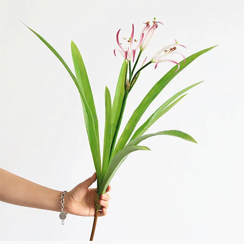 

Large Artificial Orchid Branch Simulation Plants Feel Flower Arrangement Material Hotel Wedding Party Home Decor Accessories