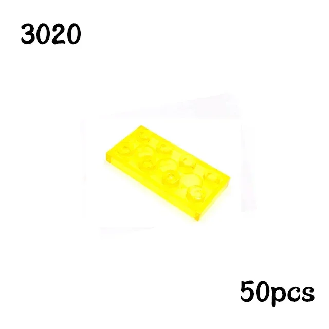 50 قطعة اللبنات السائبة رقيقة الشكل الطوب 2x4 نقطة التعليمية الإبداعية حجم متوافق مع 3020 ألعاب بلاستيكية للأطفال