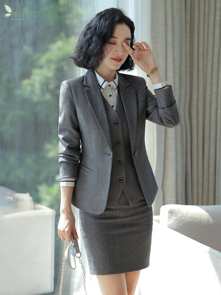 Elegant Office Lady 2 Piece Set Business Uniform Style Trousers Blazer Sets Women Pant Suits Work Wear Fashion Outfits Female