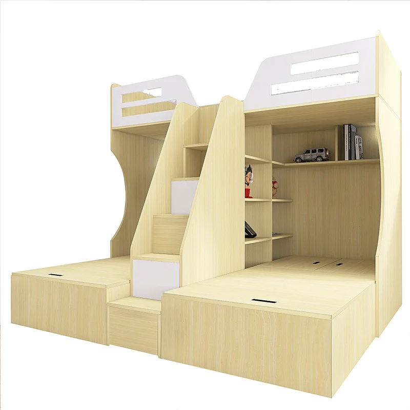

Siblings do not interfere with each other on and off the bed Multifunctional large-capacity storage Children's bed Interlaced sm