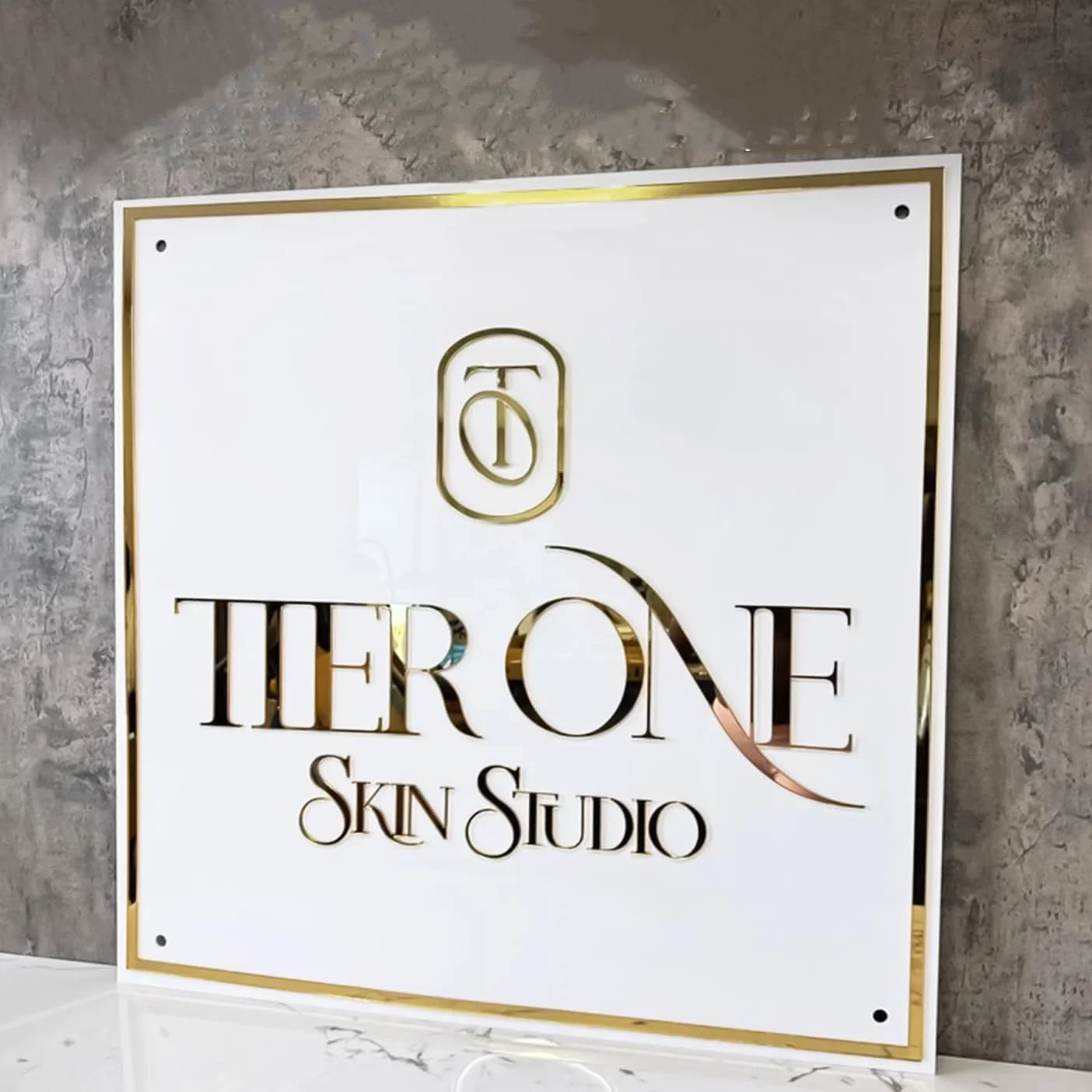 Custom Business Logo Wall Sign 3D Wall Plaque for Reception Laser Cut Acrylic Company Office Signage Salon Accessories