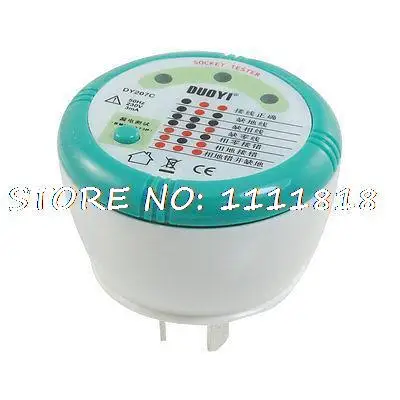 DY207C Wire Connection Check 3 Pins Flat AU Plug Socket Safety Tester AC 230V