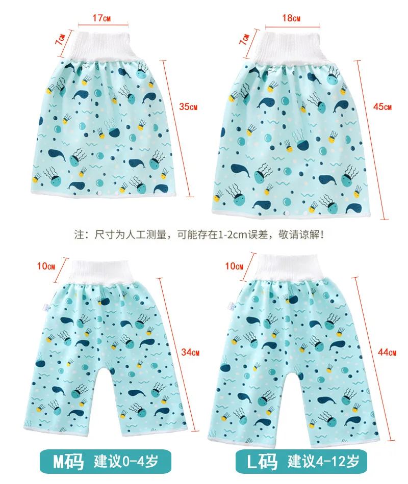 Pañal de entrenamiento para bebé, falda impermeable de algodón, pañales de tela para orina reutilizables a prueba de fugas, pañales para niños, cama para dormir, artículos para orinal