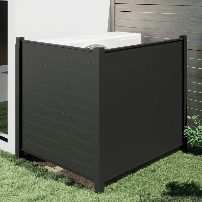 2 Panels Metal Decorative Fences for Garden Backyard Patio Outdoor Privacy Screens Trash Can Enclosure Air Outdoor Furniture