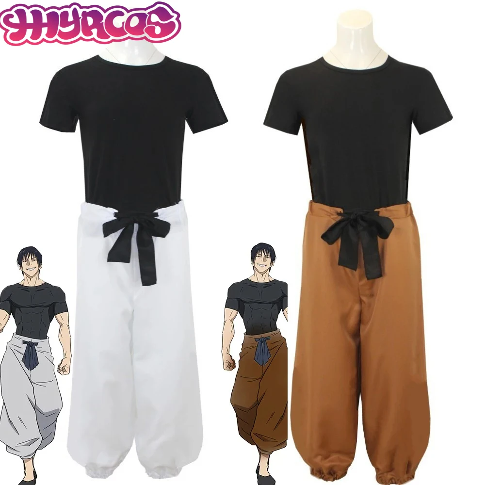 

Anime Jujutsu Fushiguro Toji Cosplay Costume Kaisen Cos Uniform Party For Adult Unisex Short Sleeve Halloween Top Pants Suits