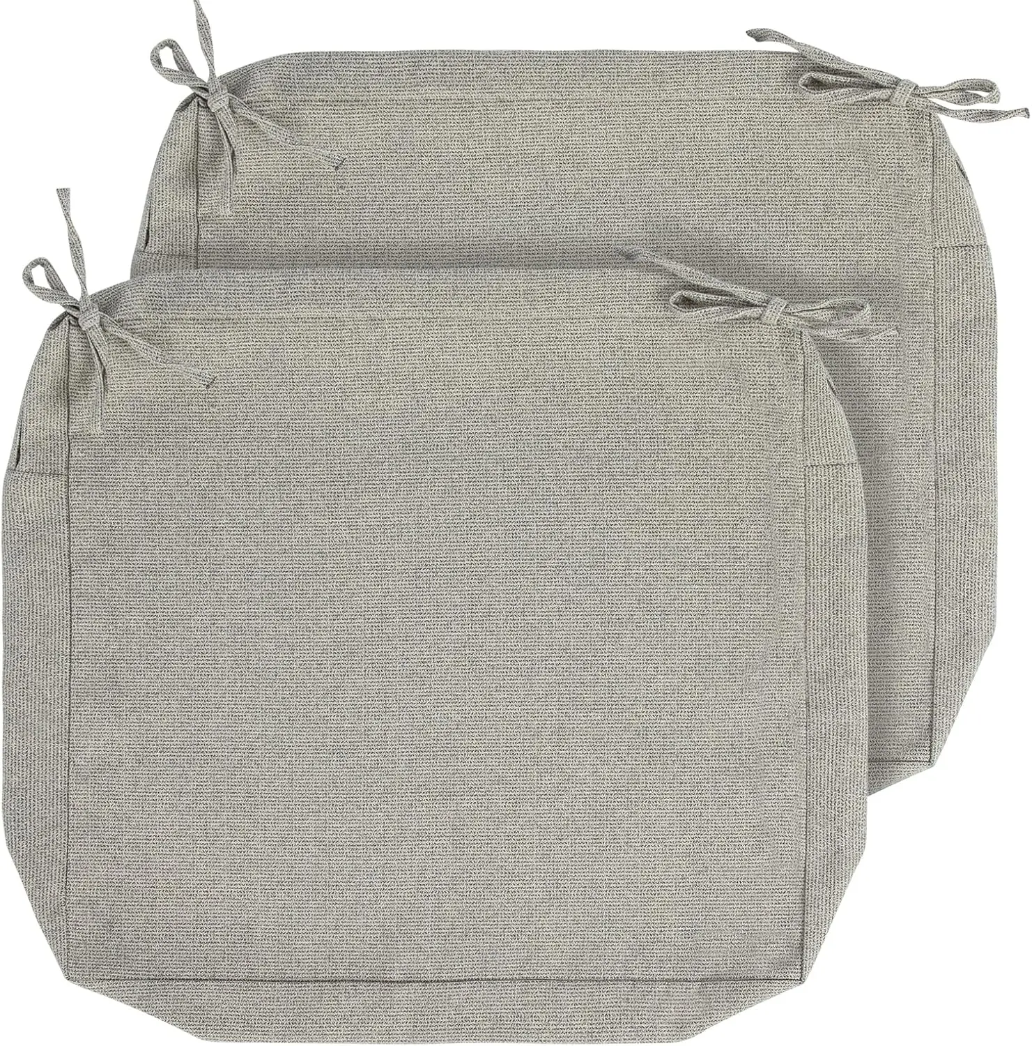 

Cushion Covers with Ties, 2 Pack, Outdoor Water Resistant Deep Seat Chair Cushion Slipcover 24x24x4 Inch for Garden Couch Sofa (
