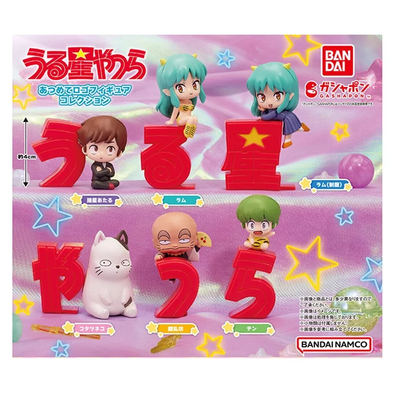 

Bandai Original Urusei Yatsura 5 Gashapon Toy Moroboshi Ataru Lum/Lamu Letter Ornament Action Figure Capsule Toys Kids Gift