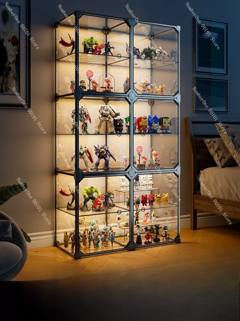 Klarer, staubdichter Spielzeug-Aufbewahrungsständer für LEGO Blind Box Actionfiguren, Bausteine und Modell-Organizer