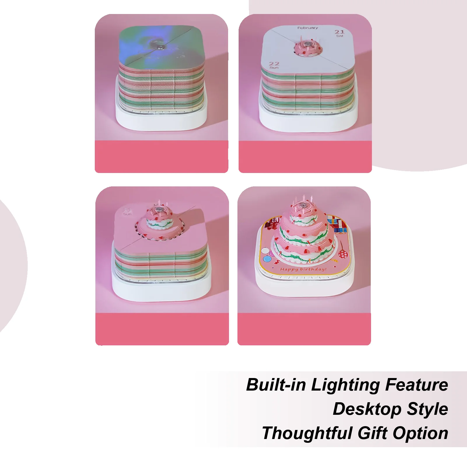 

Календарь Time Piece 2026, блокнот с отрывом, художественные поделки, 3D отрывной мини-настольный календарь на День Благодарения, Рождество, новоселье