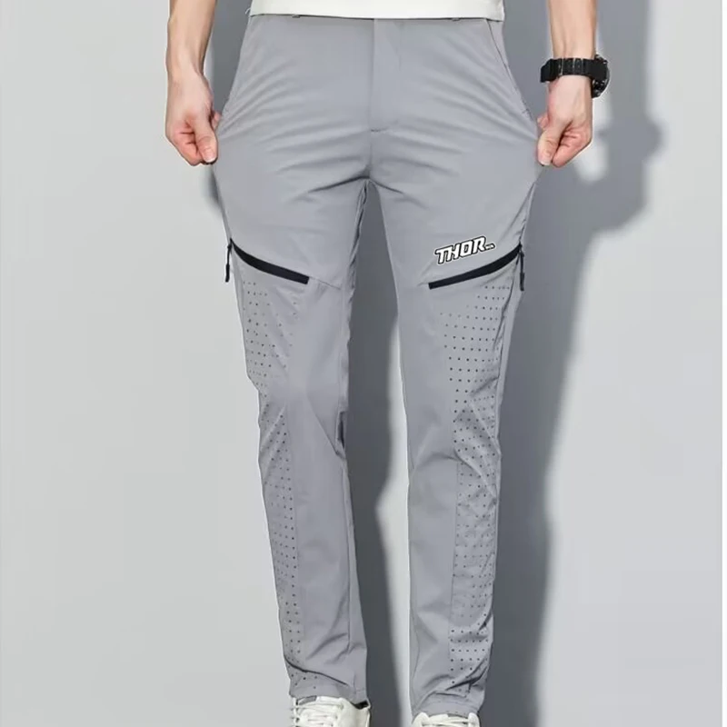 THORSOL Cycling Long Pants Men's Road Racing Mountain Bike Trousers Summer Man Bicycle Bottoms Mtb Enduro Pant Pantalon Ciclismo