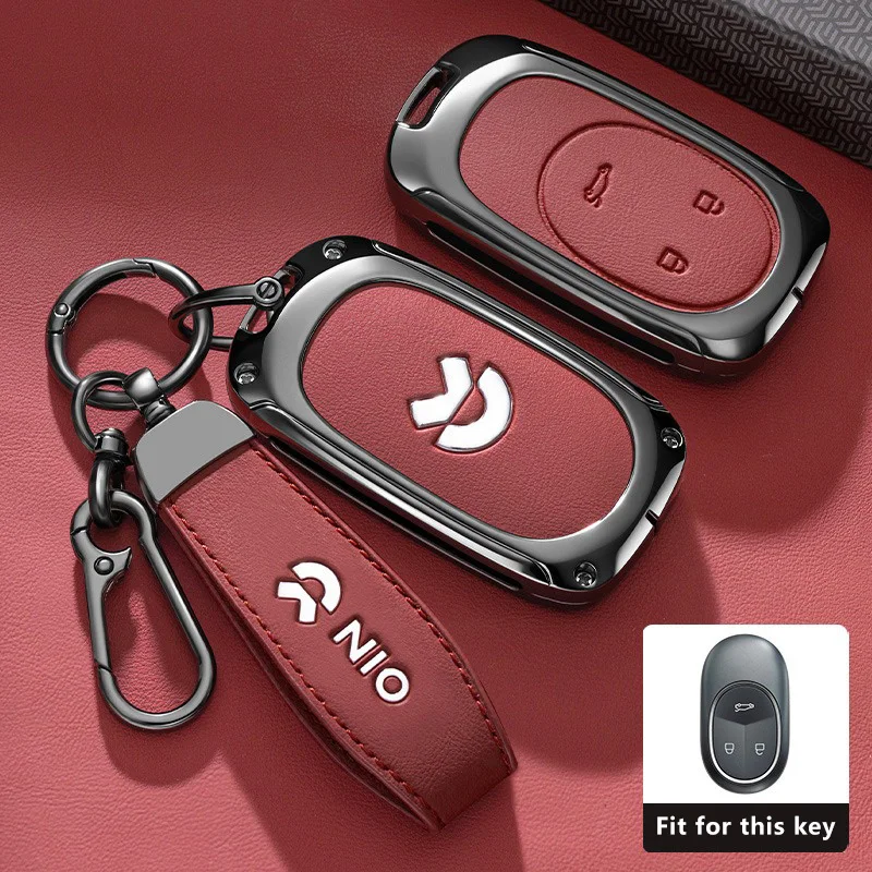 Para Wei Lai NIO ET5 ET7 ES6 ES7 ES8 EC6 EC7 ES8 funda para llave de coche cubierta remota llavero soporte de anillo Fob accesorios interiores