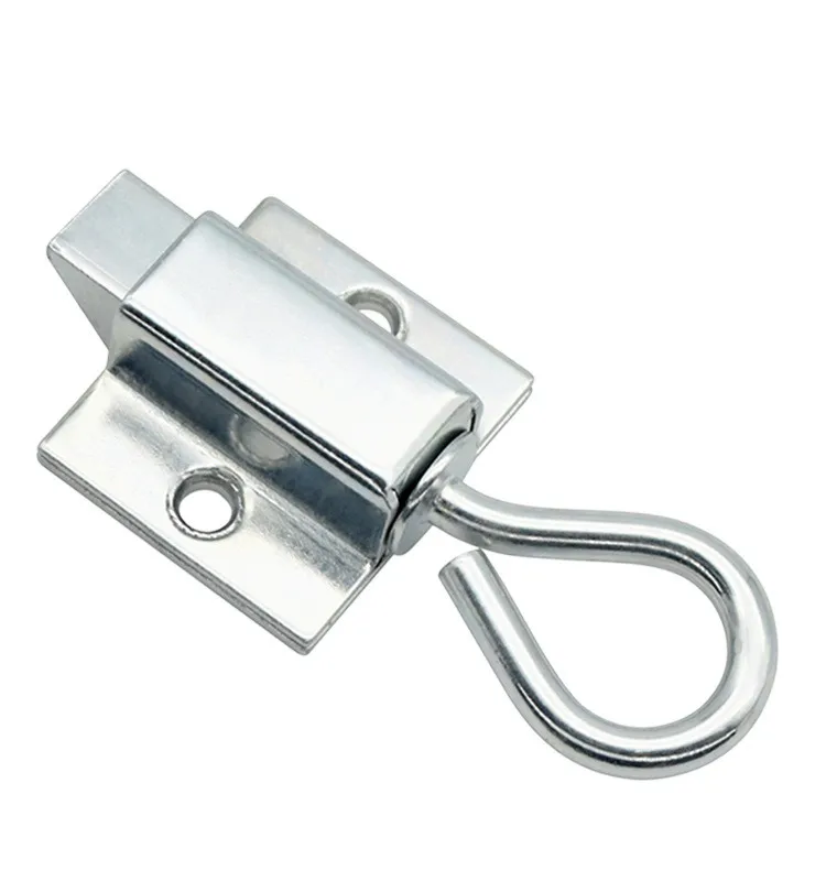 1PCS Carbon Steel Pull Ring Spring Door Bolt Latch Lock Window Gate Anti-theft Security Latch for Industrial Cabinet Hardware