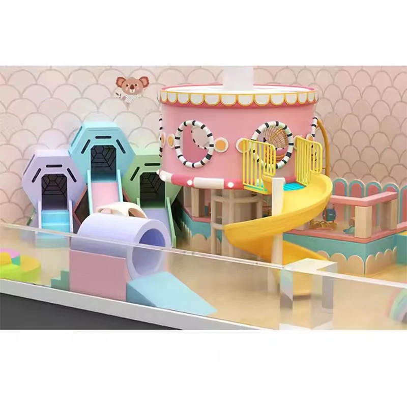 300 Square Metre Children'S Indoor Play Park Small Kids Game Center Baby Indoor Playground With Slides Ball Pools