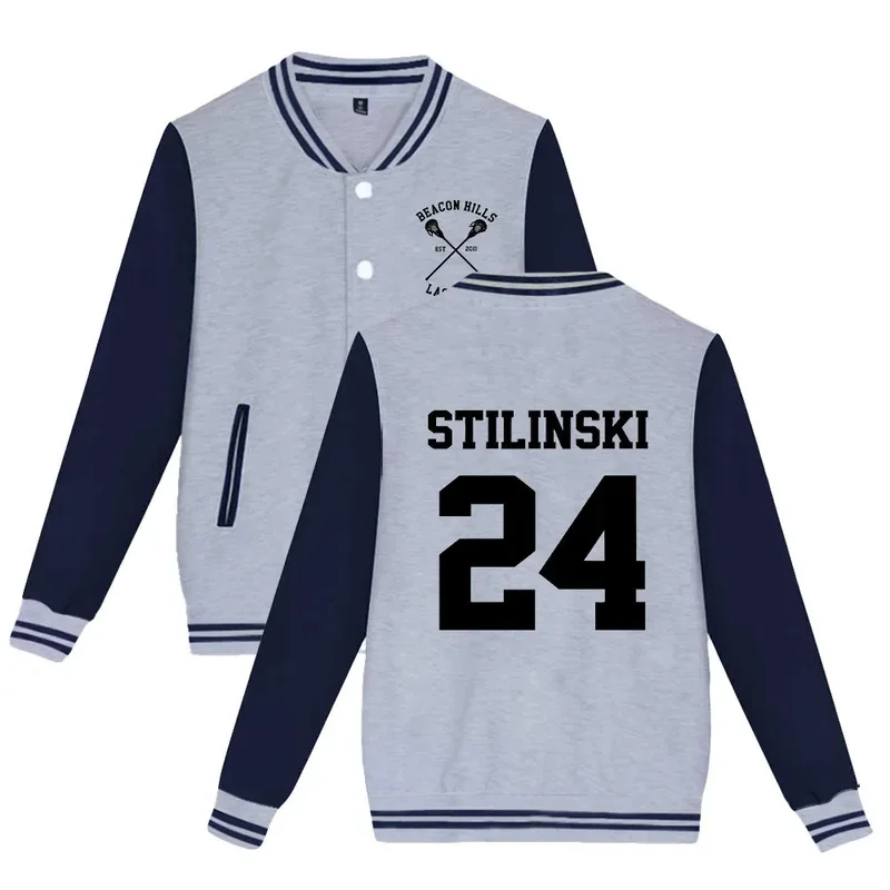 Teen Wolf Stilinski 24 LAHEY 14 MCCALL 11 DUNBAR 9 Hockey uniform Print Autumn Winter Unisex Baseball Uniform Youthful Clothes