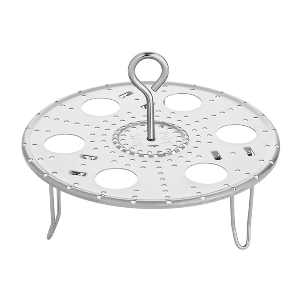 

Household 304 Stainless Steel Foldable Egg Steamer Adjusted Height Universal Egg Steaming Rack Detachable Steaming Tray Bun