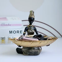 Figure Resin Storage Figurines Africa Woman Home Desktop Decor 2
