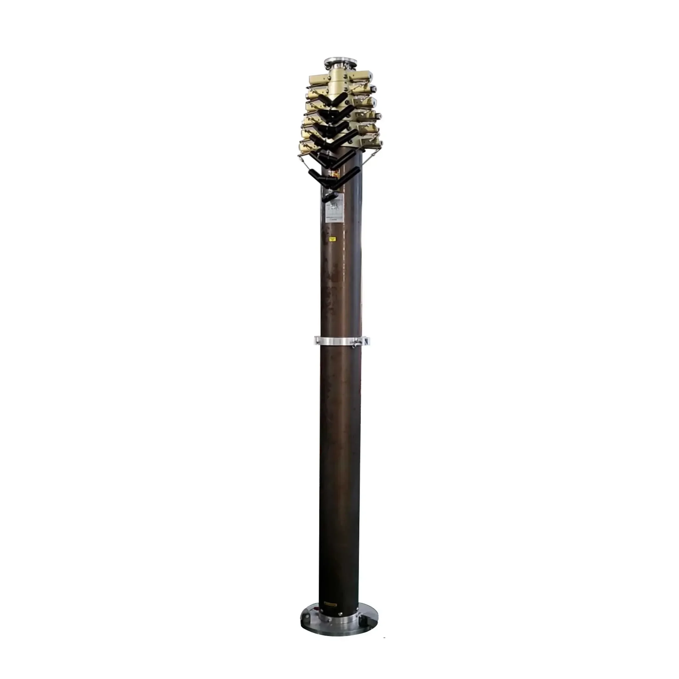 Heavy Duty Telescopic Mast 12m Height With 250kg Loading Mechanical Self Locking Pneumatic Type