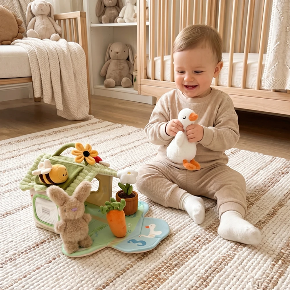 Baumwoll-Puppenhaus-Möbelset für Kinder, Miniatur-Rollenspielzeug zur Förderung der Feinmotorik bei Kleinkindern, Baby-Spielzeuggeschenk – Detail 9
