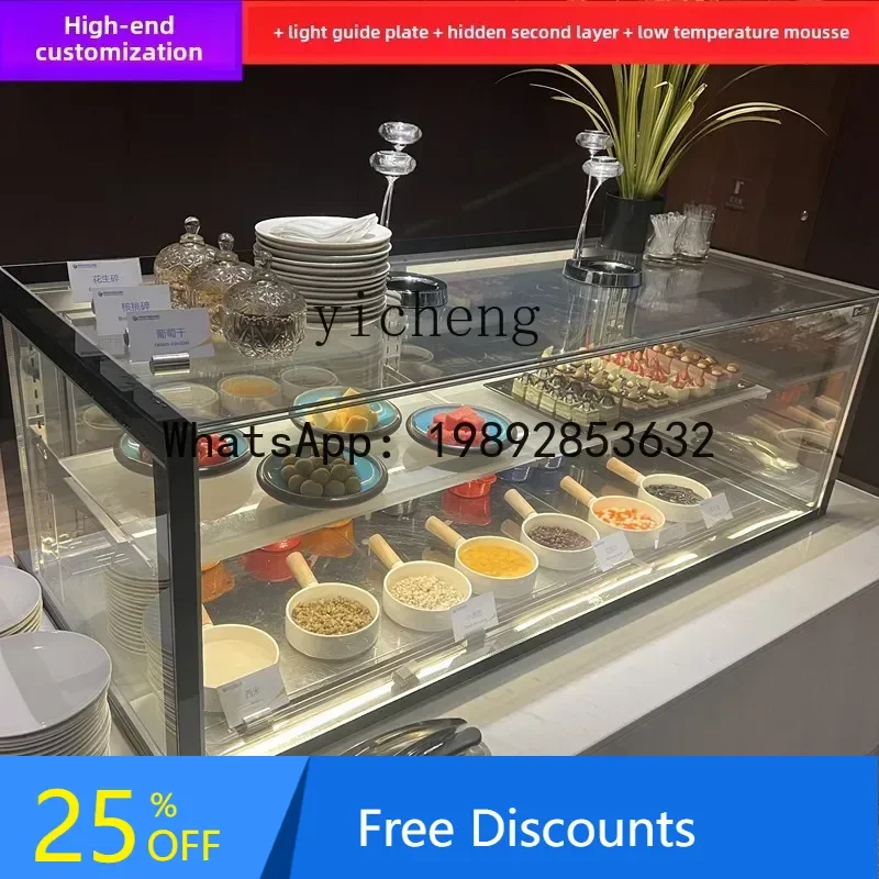 AB  Right Angle Infinity Cake Cabinet Baking Dessert Refrigerated Bar Integrated Cabinet Air Cooled Display Cabinet