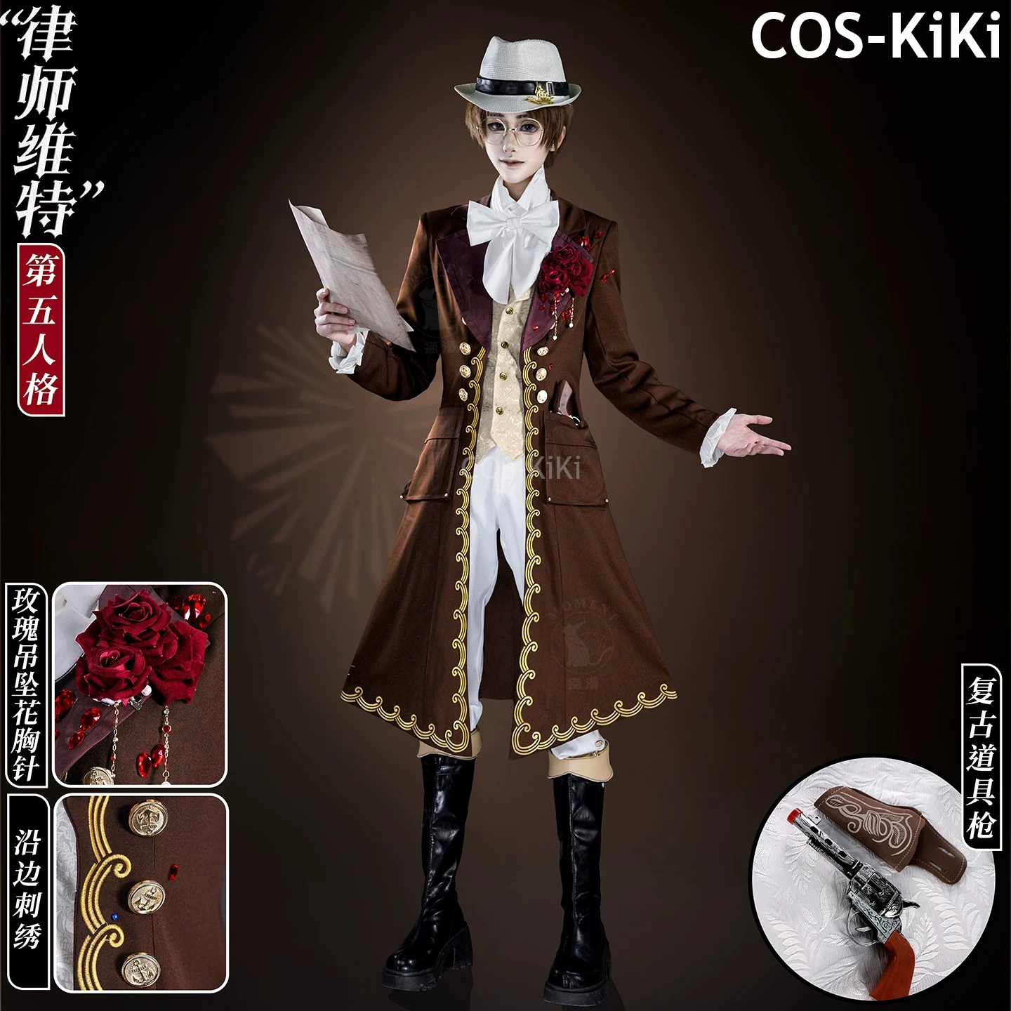 Disfraz de Cosplay COS-KiKi Identity V Freddy Riley Abogado Deductor Star QiZhen, Traje de Juego, Uniforme, Disfraz para Fiesta de Halloween