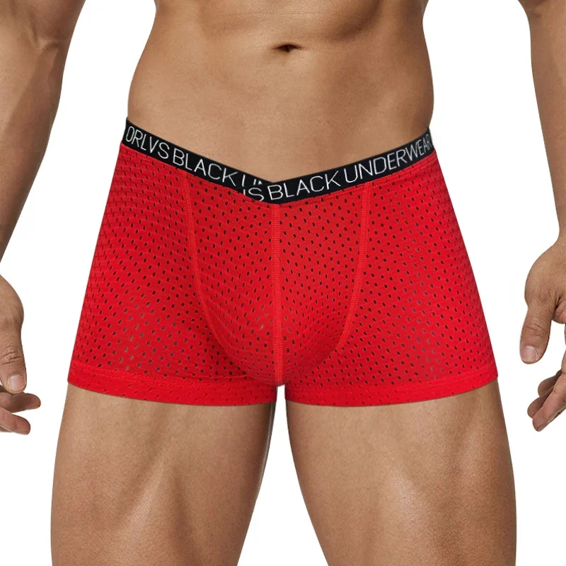 Sexy Men Boxer Mesh Underwear Men's Panties  Man Underpants Slip Underpanties Shorts Male Boxers Lingerie Breathable Boxershorts