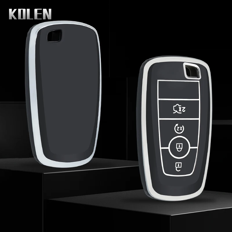 Mode TPU Auto Schlüssel Fall Abdeckung Shell Für Ford Edge Fusion Mustang Explorer F150 F250 F350 Ecosport Geschützt Fob Zubehör Tasche