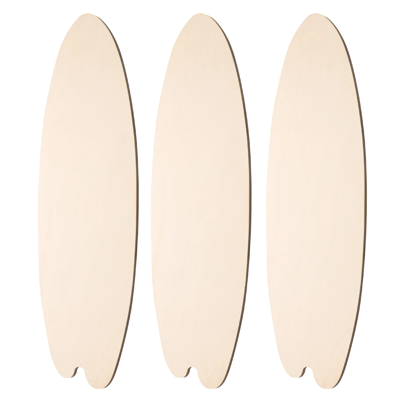 Tabla de surf de madera en blanco de 3 piezas, decoración colgante de pared, artesanal, sin terminar