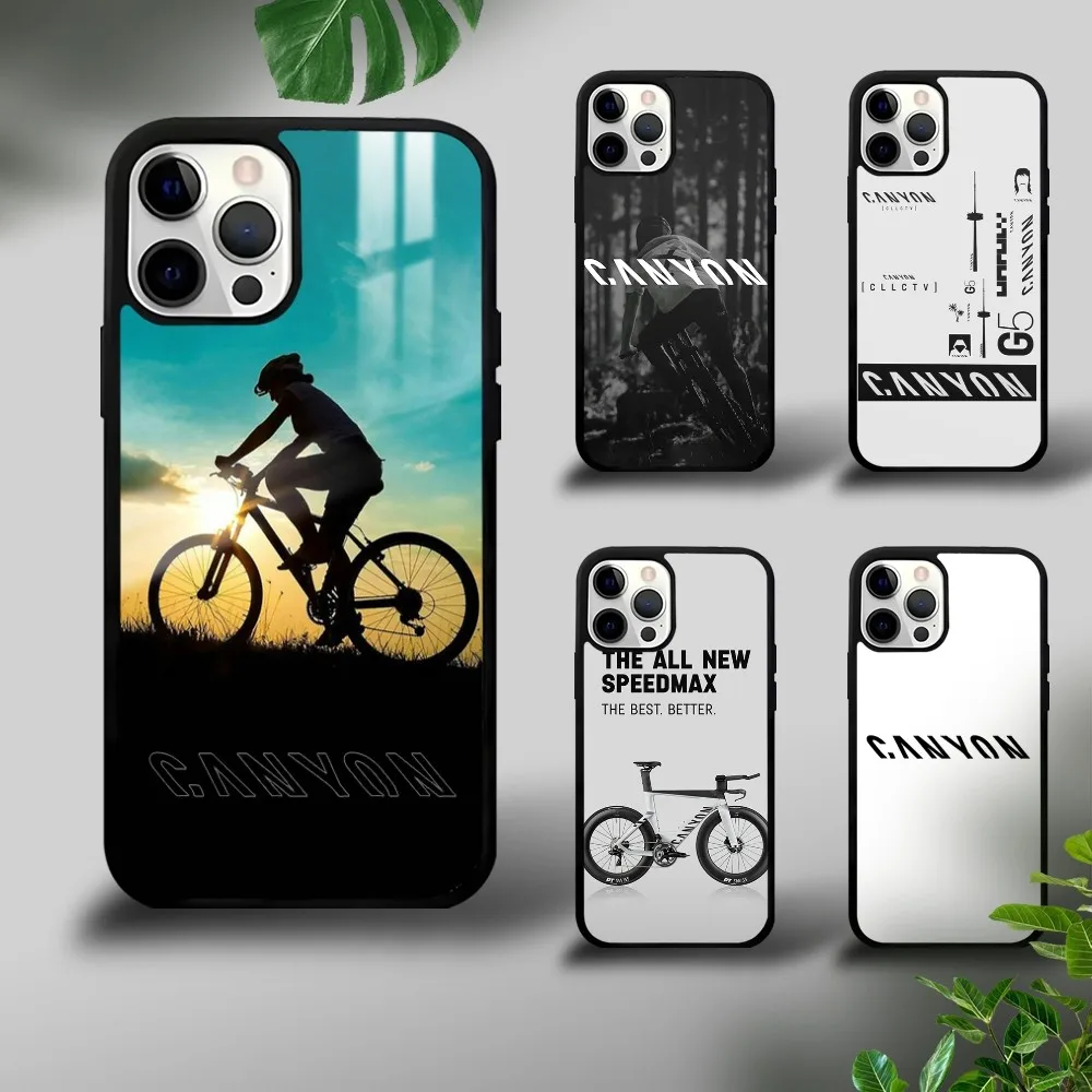 Outdoors C-Canyon Bicycles Phone Case For iPhone 15 14 13 12 11 Pro Max Plus Mini Luxury Mirror Hard Funda