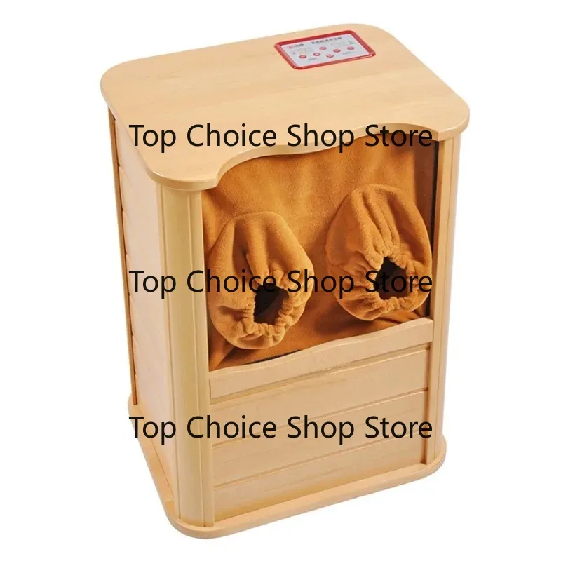 Holographic Energy Foot Soak Wooden Bucket, Home Heating Tomaline Sweat Steamed Foot Therapy Bucket