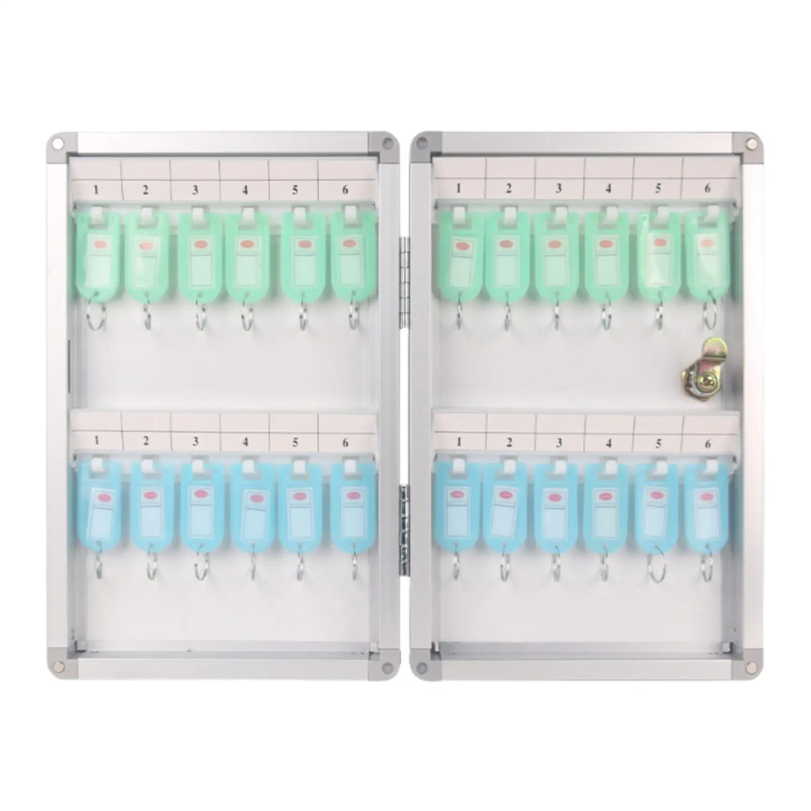 24 กล่องเก็บกุญแจล็อคกล่องการจัดการความปลอดภัย Wall Mount พร้อมแท็กกุญแจตู้กุญแจผู้ถือสําหรับโรงแรมรถสํานักงาน Key