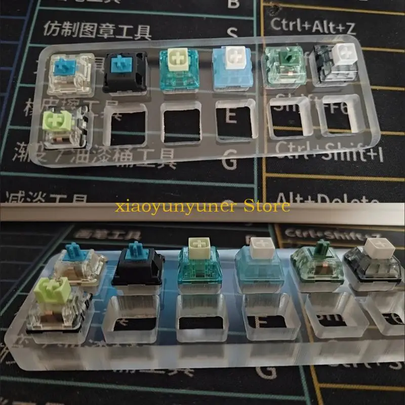 P9JB Clear Acrylic Key Switches Tester Base For Mechanical Keyboards Customization With Tactile Response Analysis